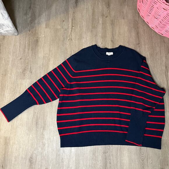 La Ligne X Target Striped Pullover Sweater 4X Nautical Preppy Cashmere Classic - Picture 5 of 10